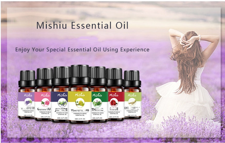Assorted therapeutic-grade essential oils for aromatherapy