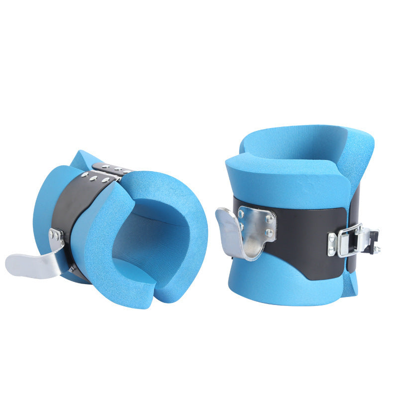 Man using inversion boots for core strength and back pain relief