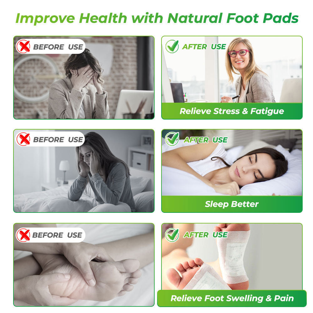Application of Detox Foot Patch on sole – overnight detox method