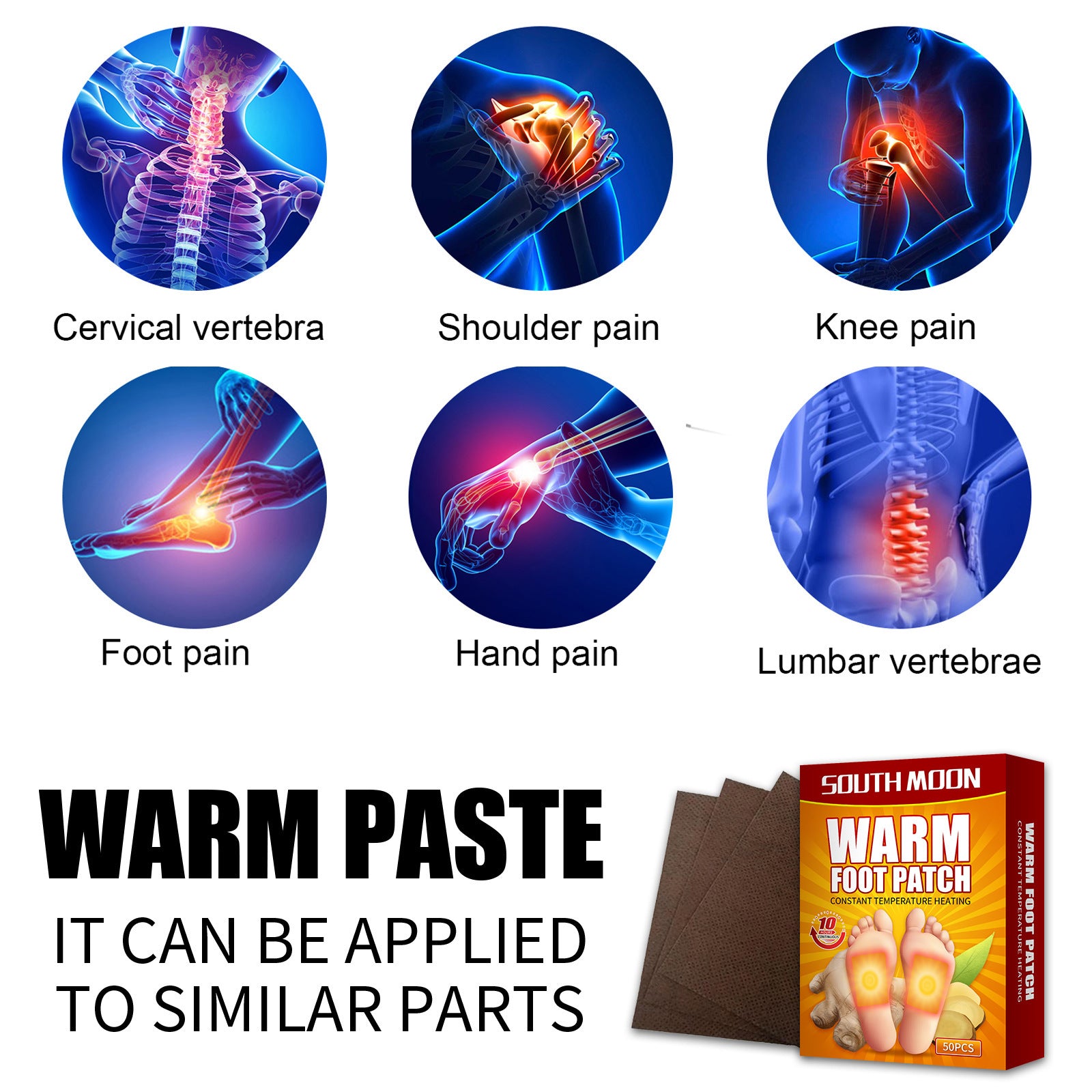 Packaging of Ginger Foot Patch with herbal ingredients