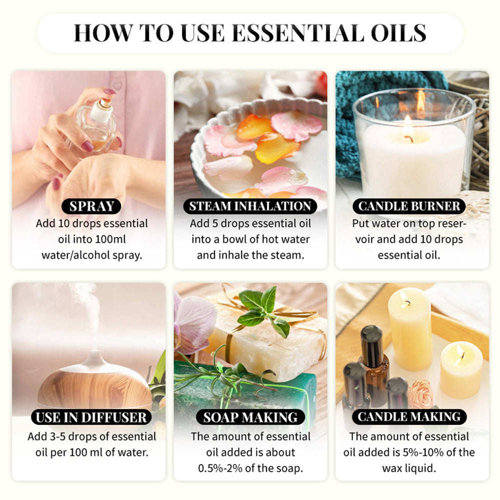 Essential oils diffuser with calming oils for anxiety and insomnia