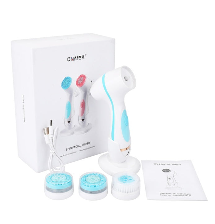 Silicone Facial Cleanser – Deep Pore Cleaning & Gentle Exfoliating Brush for Clear, Glowing Skin