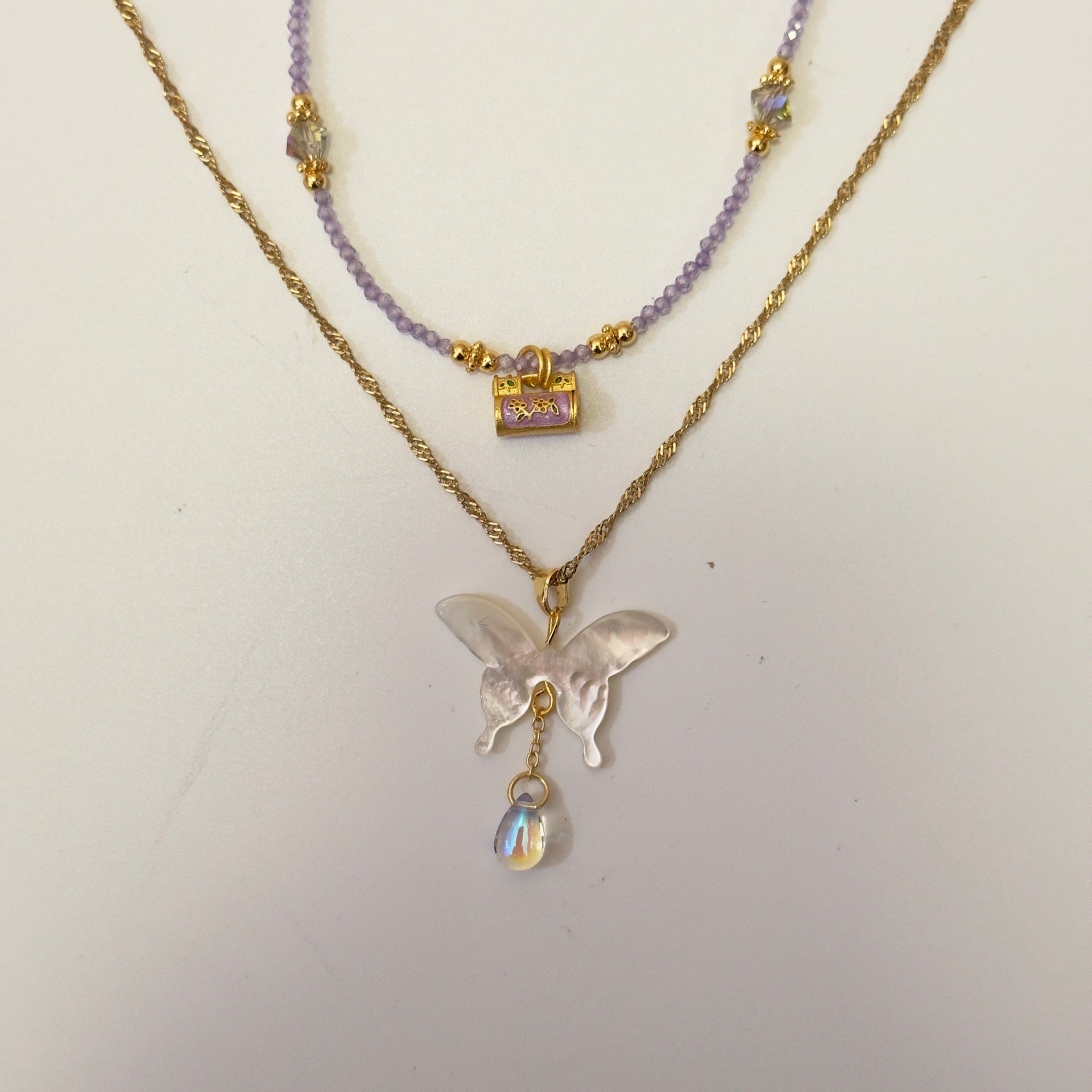Butterfly Cold Niche Beaded Necklace